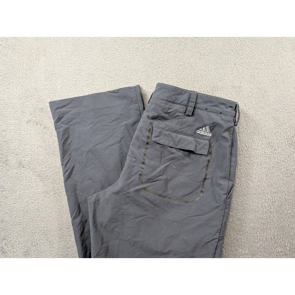 Adidas Mens Golf Pants Grey Flat Front Nylon Blend Z76164 32x32